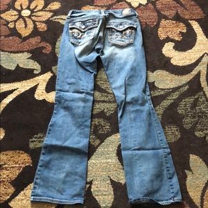 New American Eagle sparkle kick boot jeans 2R